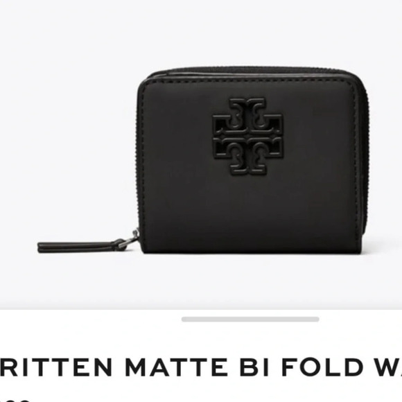 Tory Burch Britten Matte Bifold Wallet Matte Black - Picture 12 of 12